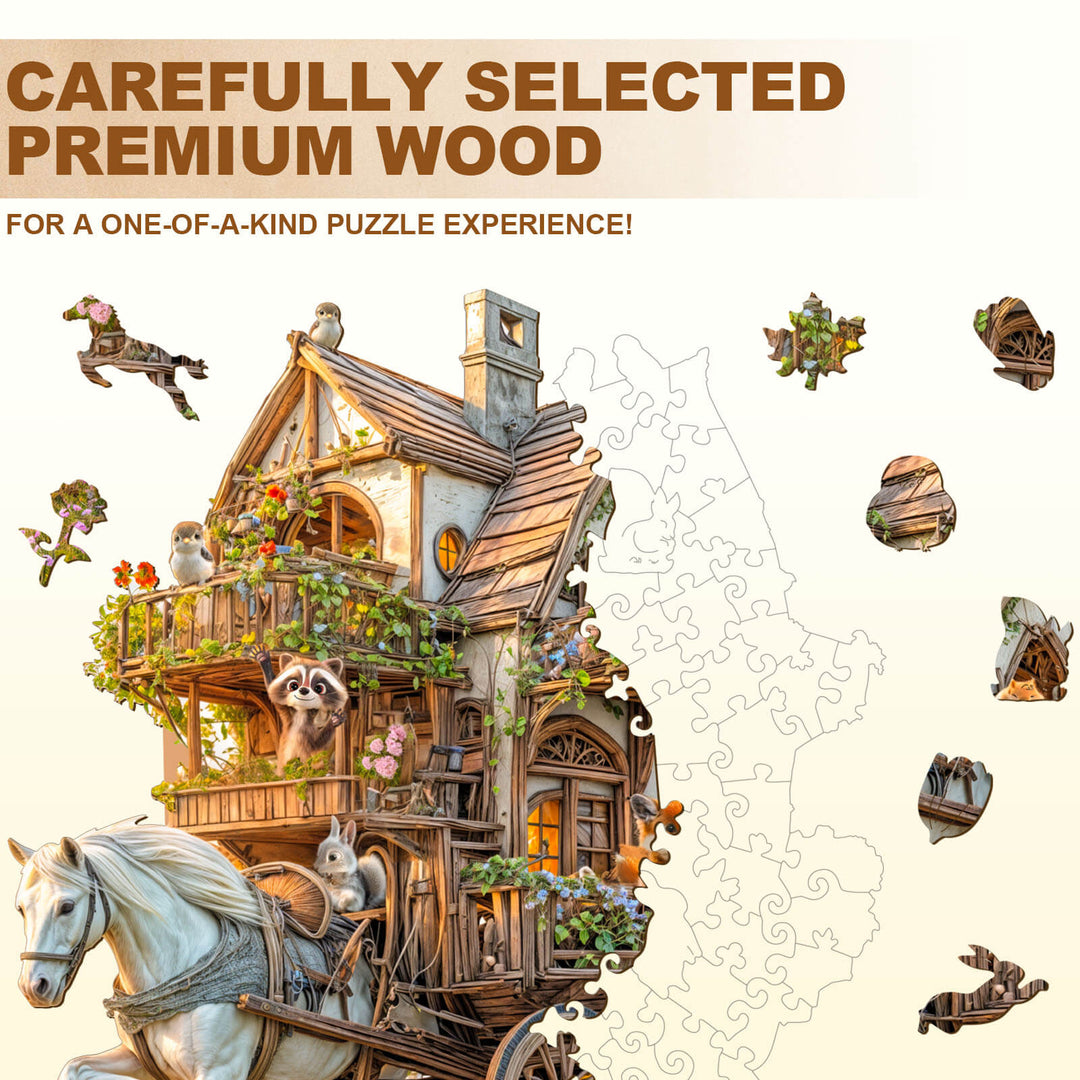 Animal carriage Wooden Jigsaw Puzzle
