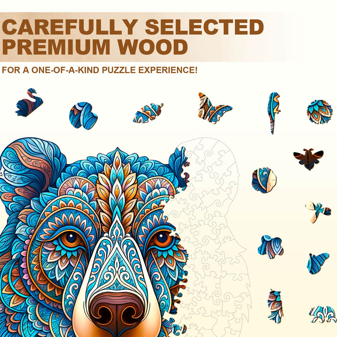 Colorful bear Wooden Jigsaw Puzzle