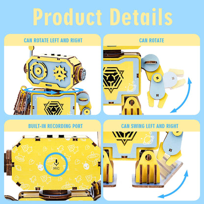 Sleeping Robot - STEM Wooden DIY Recorder Kit for Kids