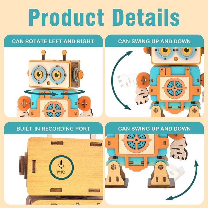 Grunt Robot - STEM Wooden DIY Recorder Kit for Kids