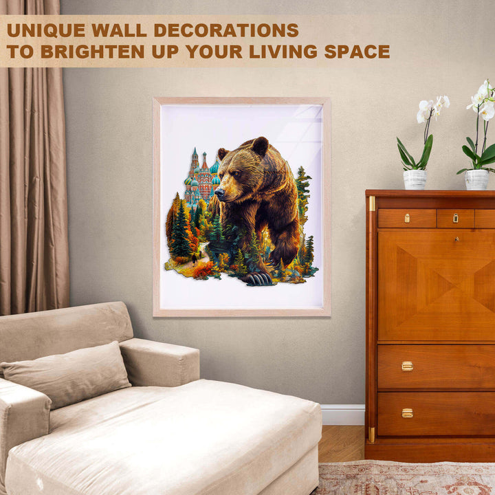 Bear and Basilica Wooden Jigsaw Puzzle