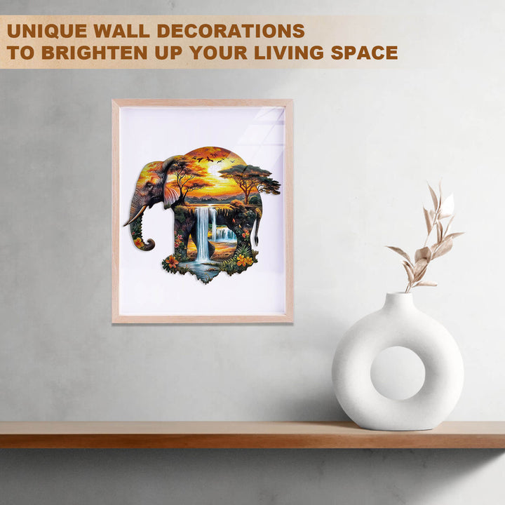 African elephant Wooden Jigsaw Puzzle