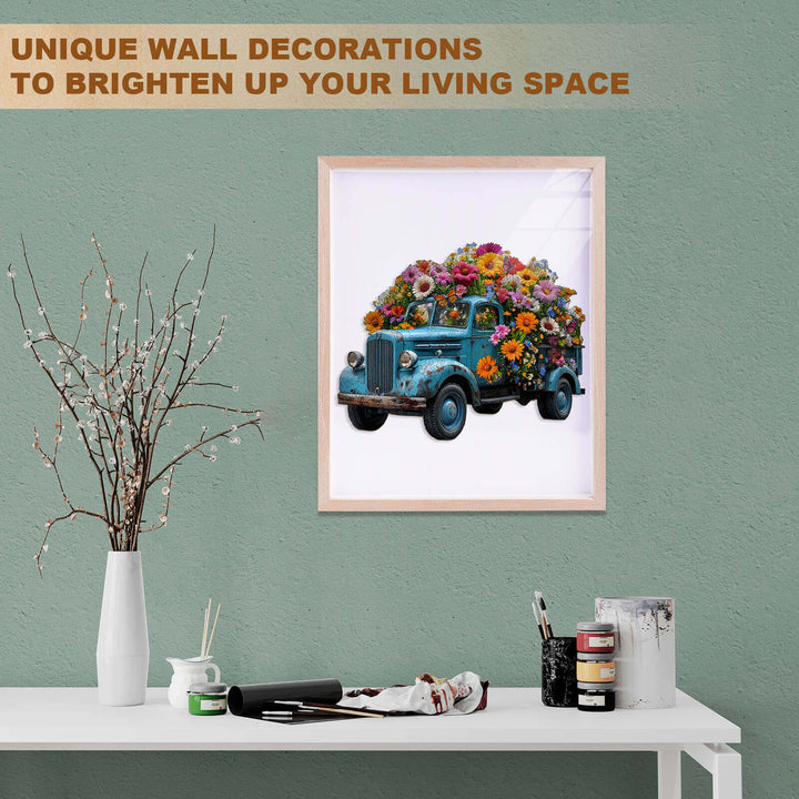 Flower Truck Wooden Jigsaw Puzzle