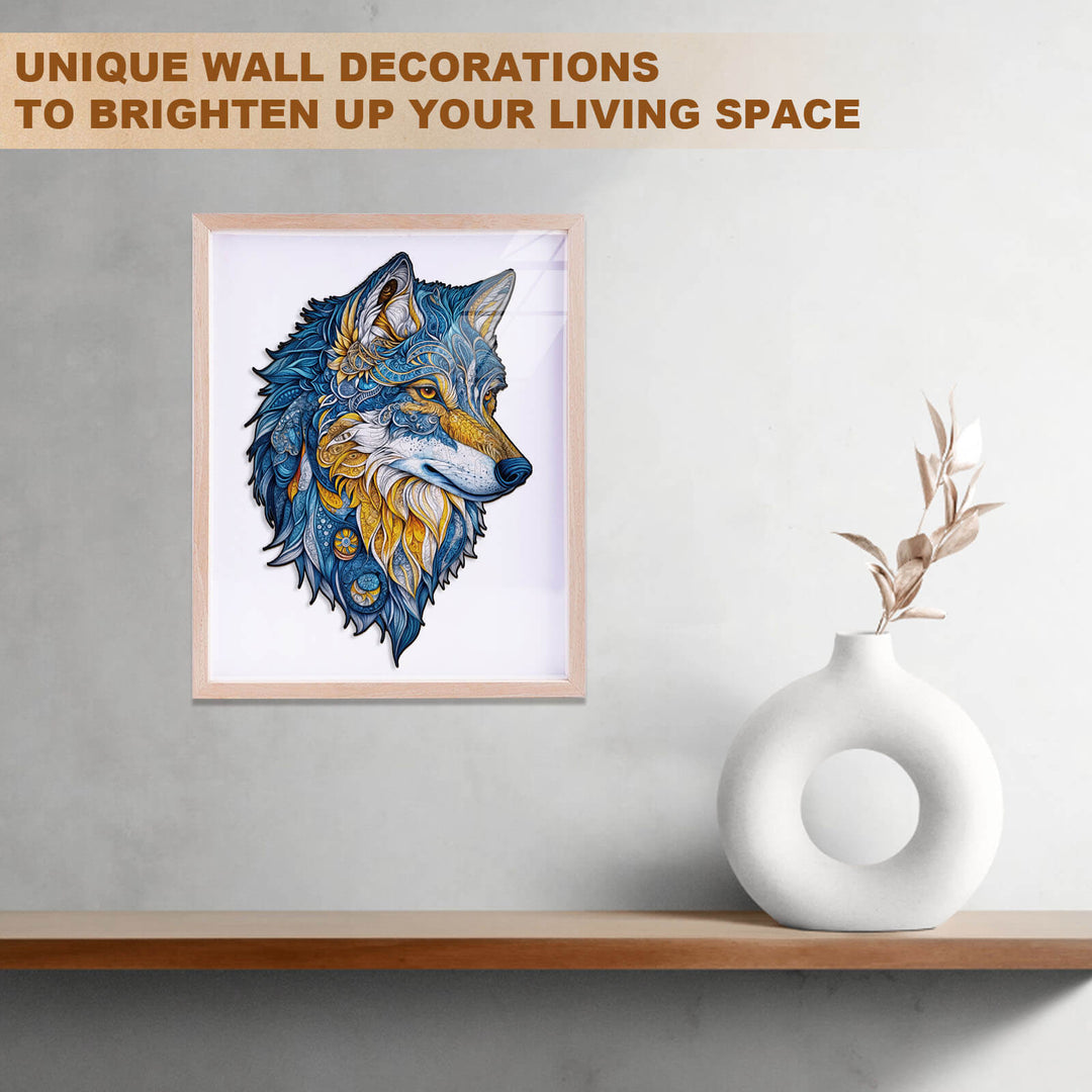 Vivid wolf Wooden Jigsaw Puzzle