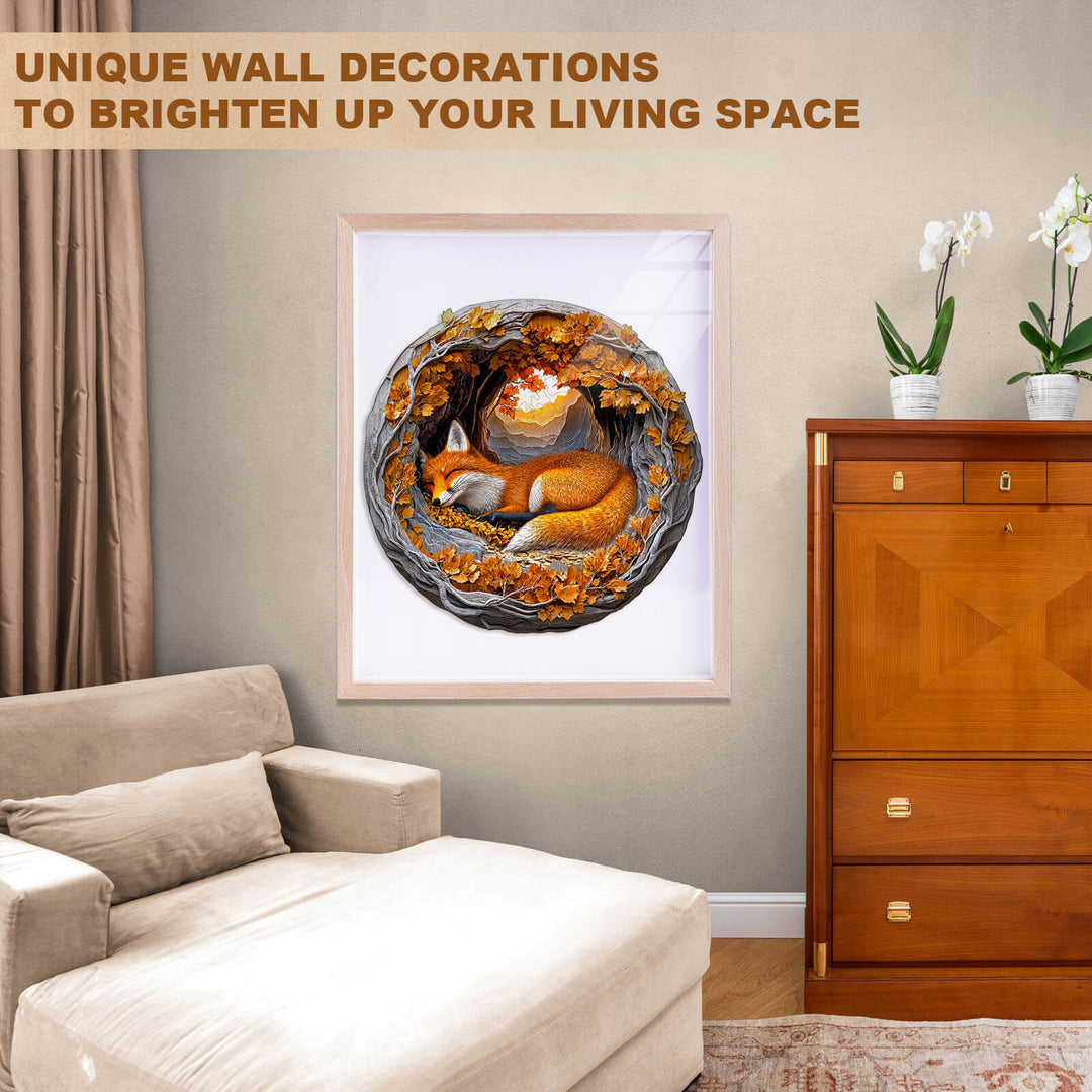 3D fox Wooden Jigsaw Puzzle