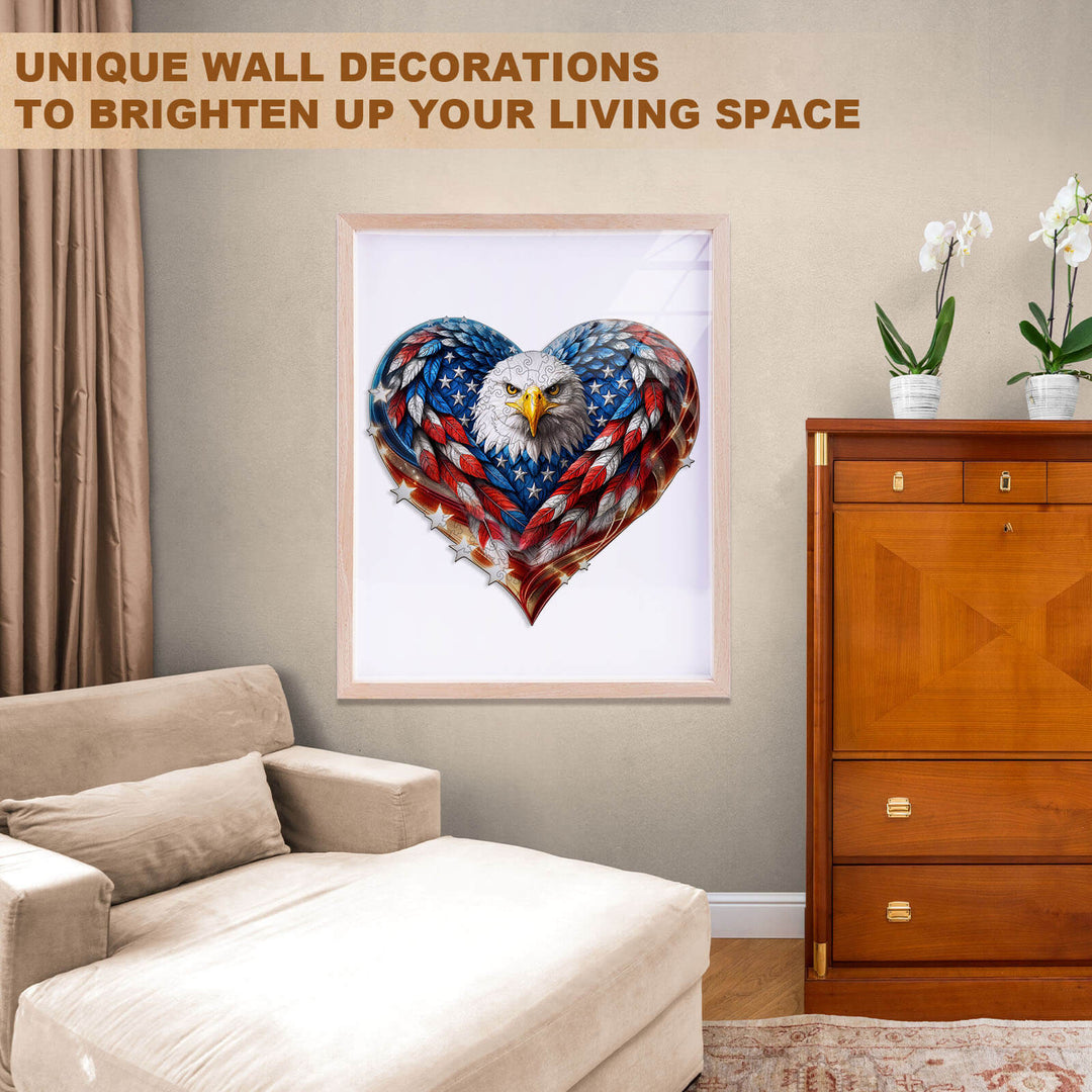 Patriotic Eagle-2 Wooden Jigsaw Puzzle