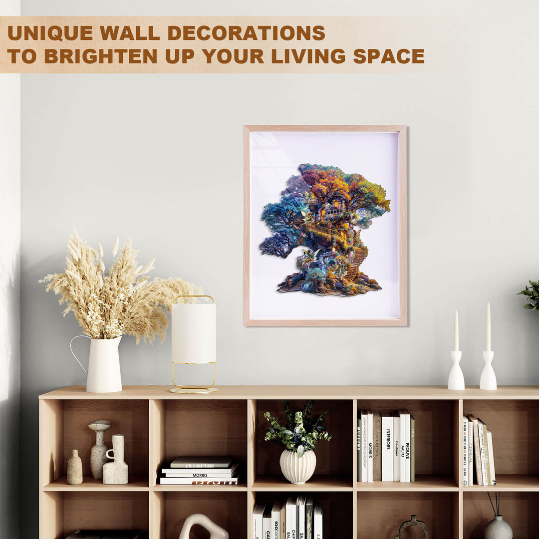 Elf Tree House Wooden Jigsaw Puzzle