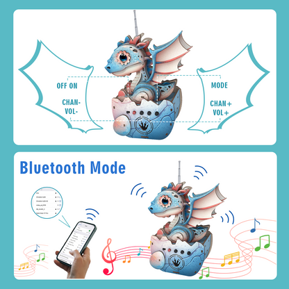 Dragon Egg 3D Bluetooth Radio Speaker, STEM Wooden Puzzle Kit