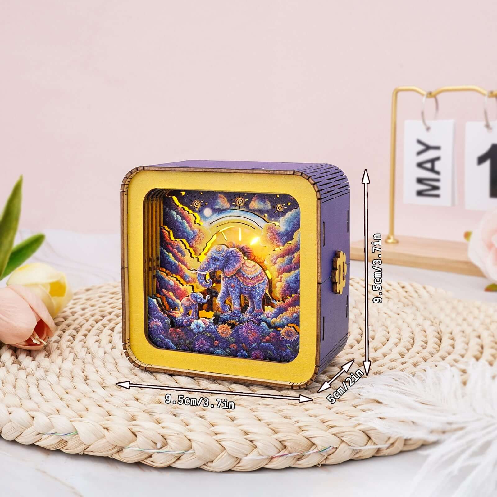 3D Wooden Puzzle Night Light, DIY kits for adults