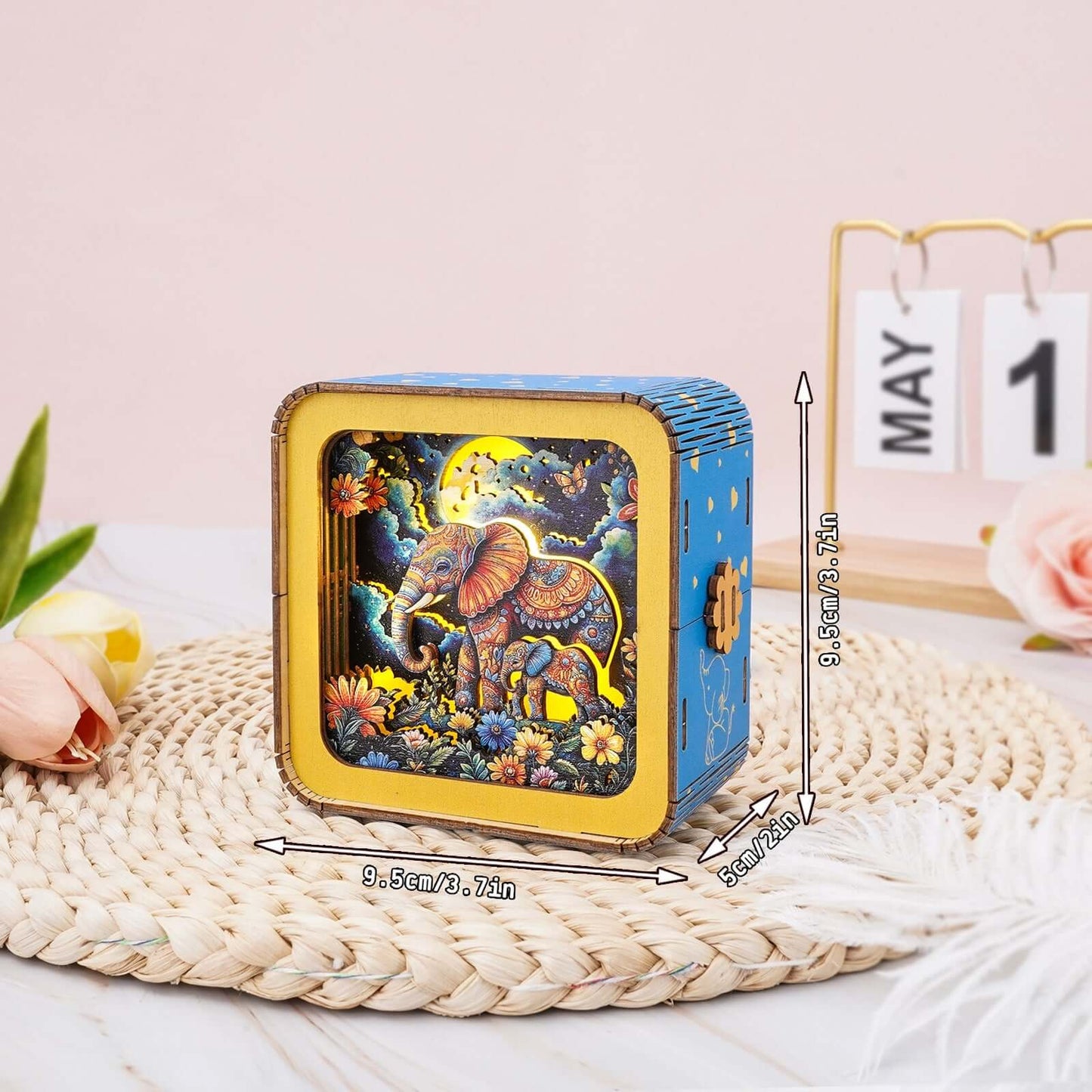 3D Wooden Puzzle Night Light, DIY kits for adults