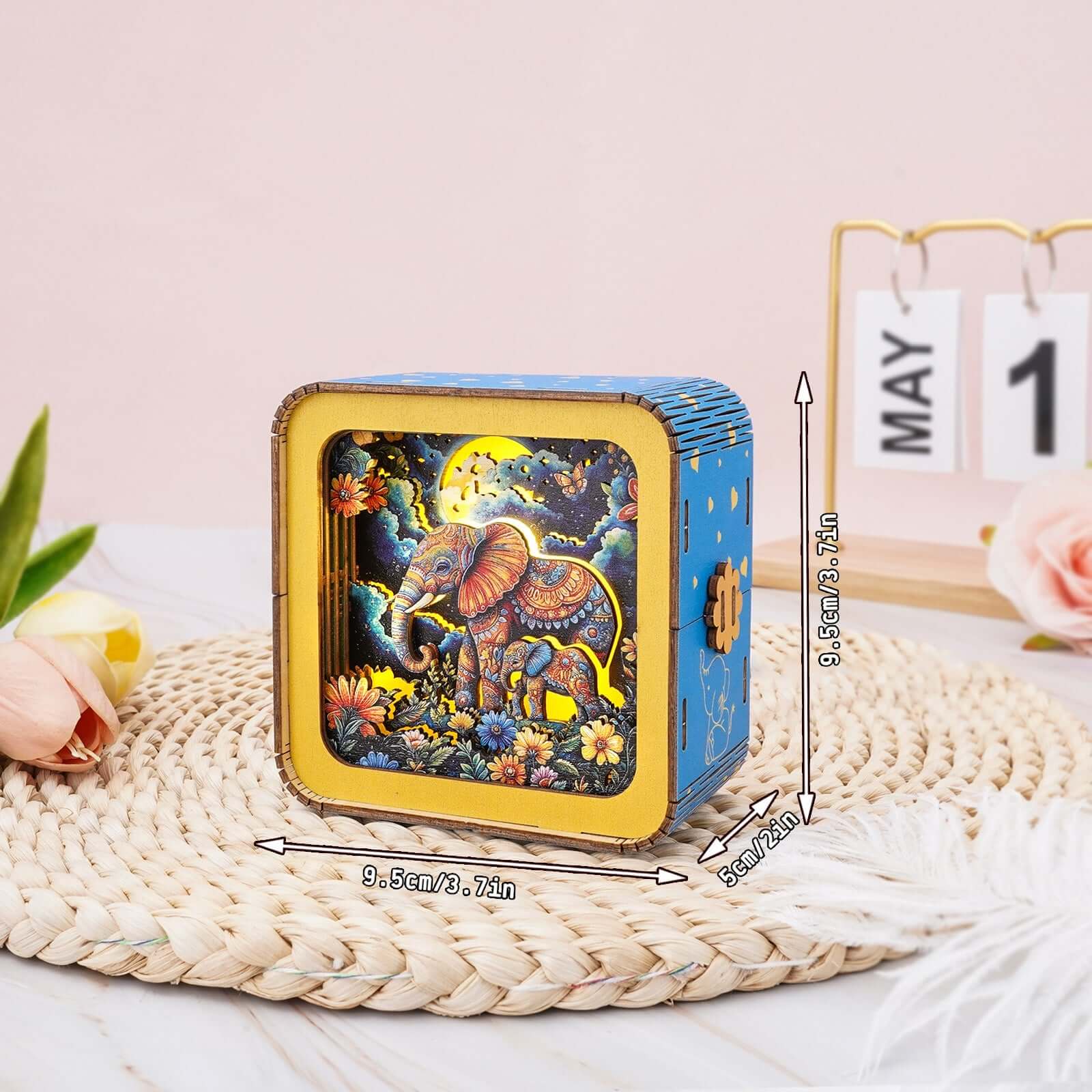 3D Wooden Puzzle Night Light, DIY kits for adults