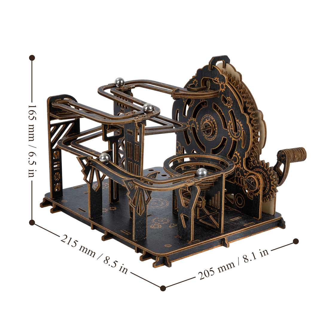 Steampunk Marble Run 3D Wooden Puzzle