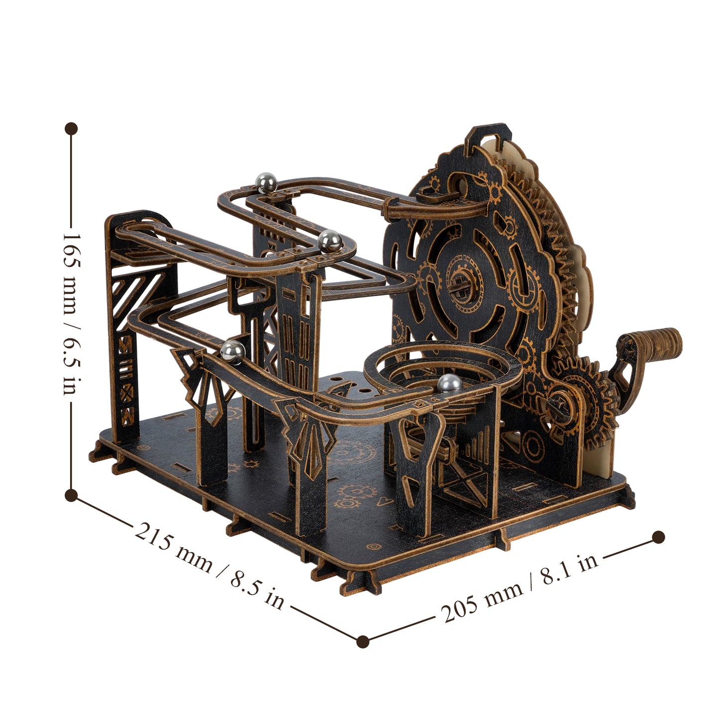 Steampunk Marble Run 3D Wooden Puzzle