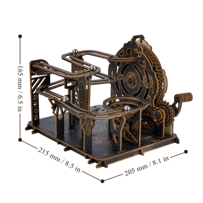 Steampunk Marble Run 3D Wooden Puzzle