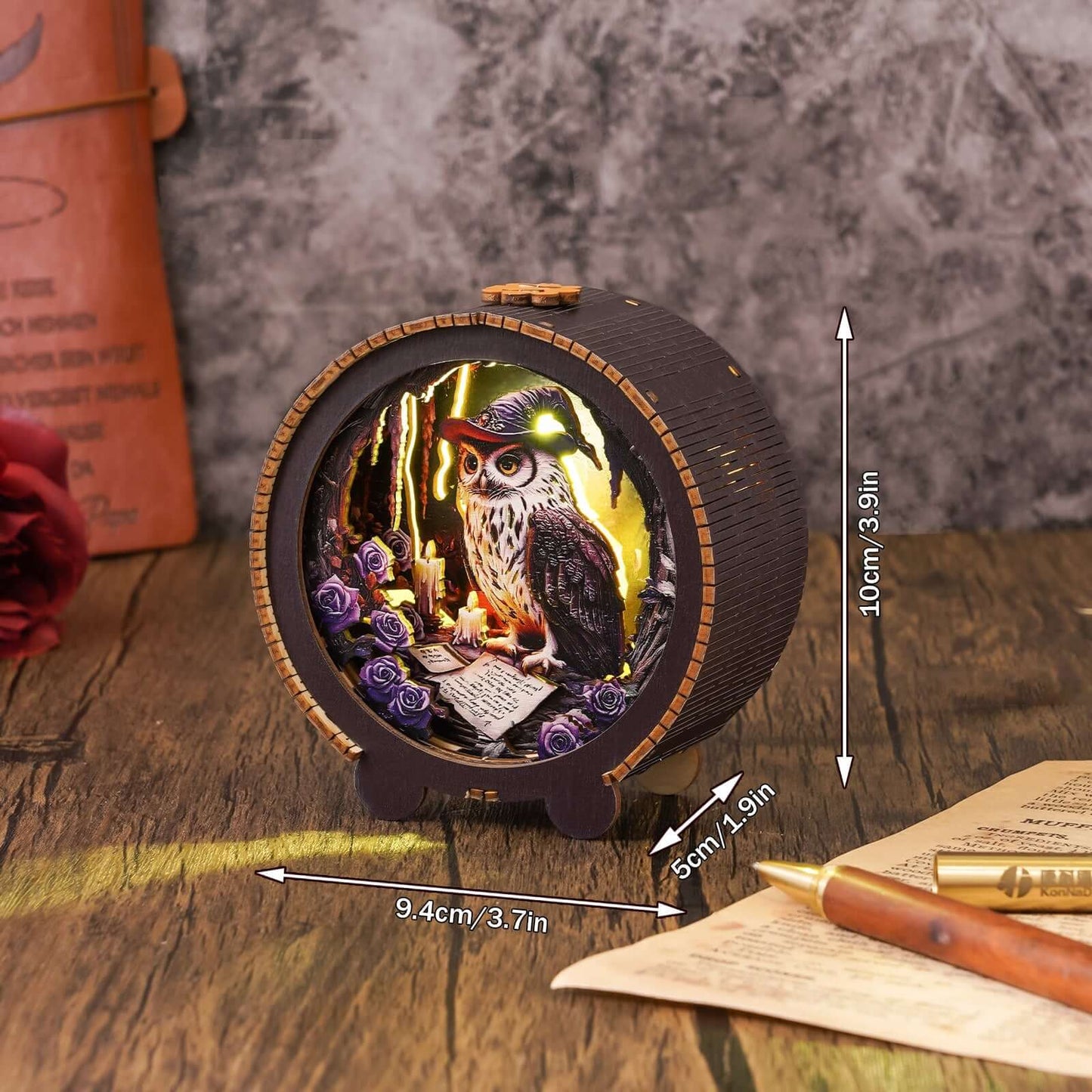 3D Wooden Puzzle Night Light, DIY kits for adults