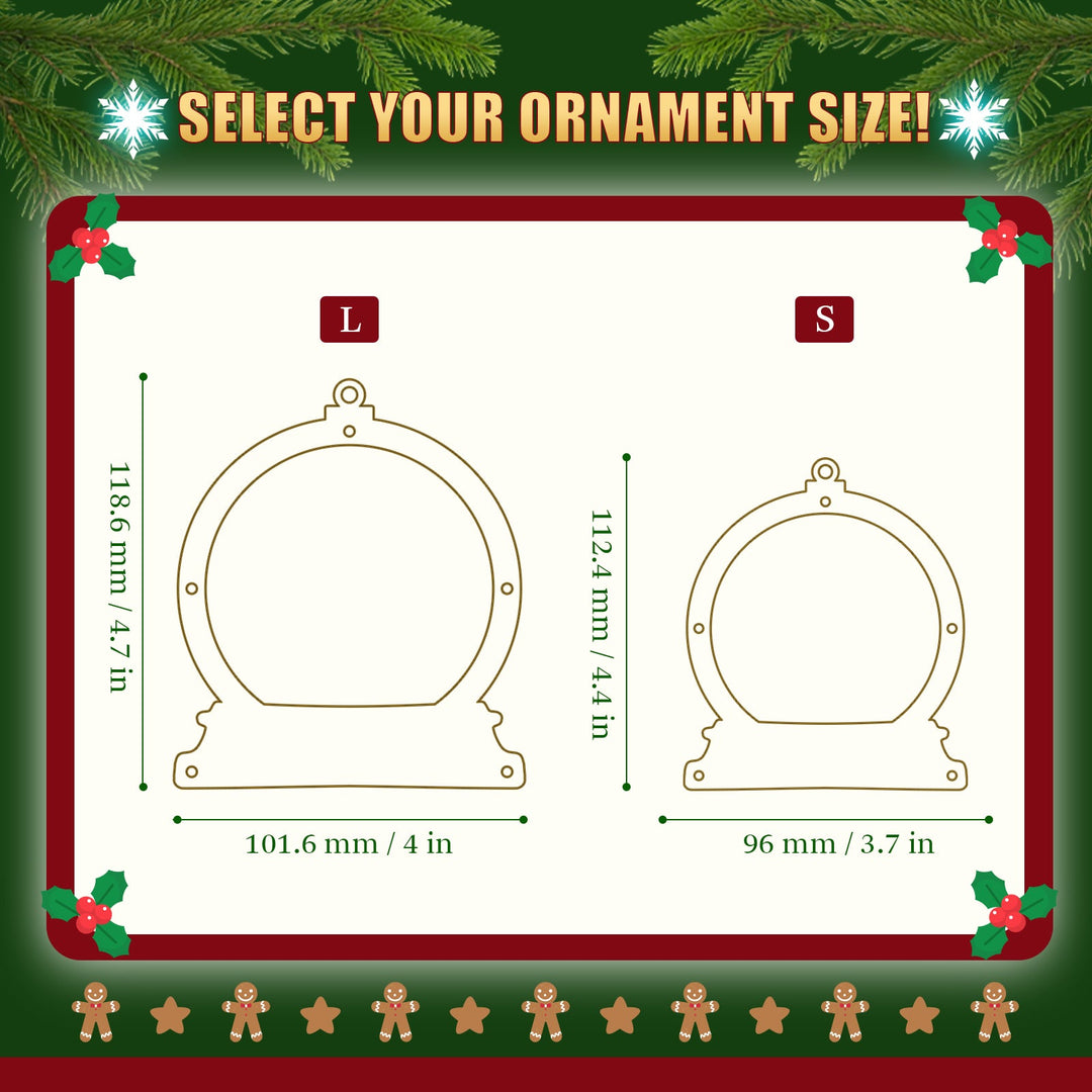 Christmas Snow Globe Ornament - Bear