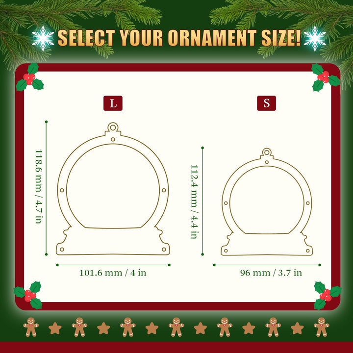 Christmas Snow Globe Ornament - Bear