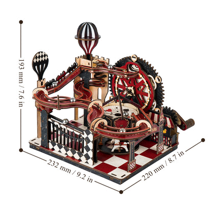 Vintage Amusement Park Marble Run 3D Wooden Puzzle