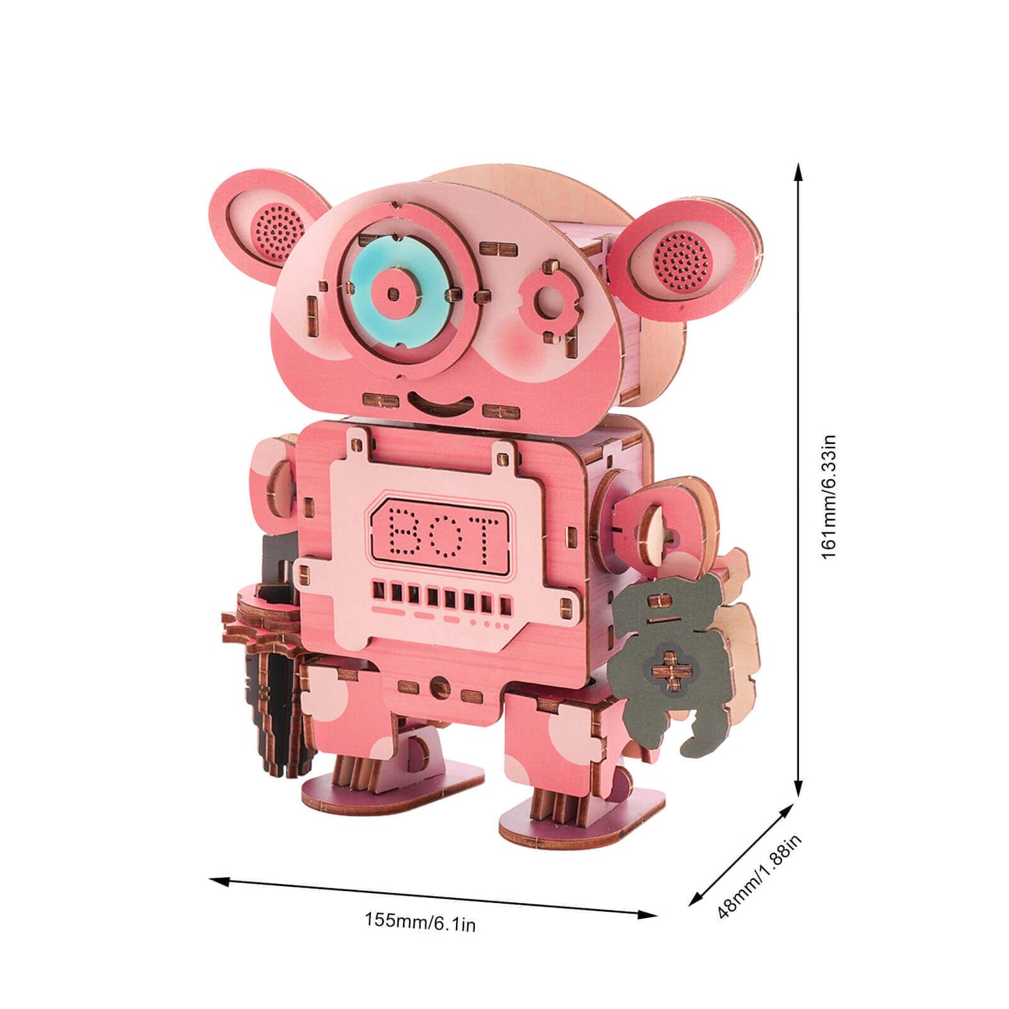Benny Bear Robot - STEM Wooden DIY Recorder Kit for Kids