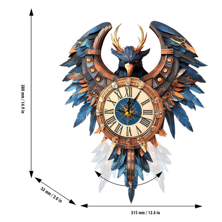 Thunderwing Sovereign DIY Wooden Clock, 3D Puzzle Craft Kit