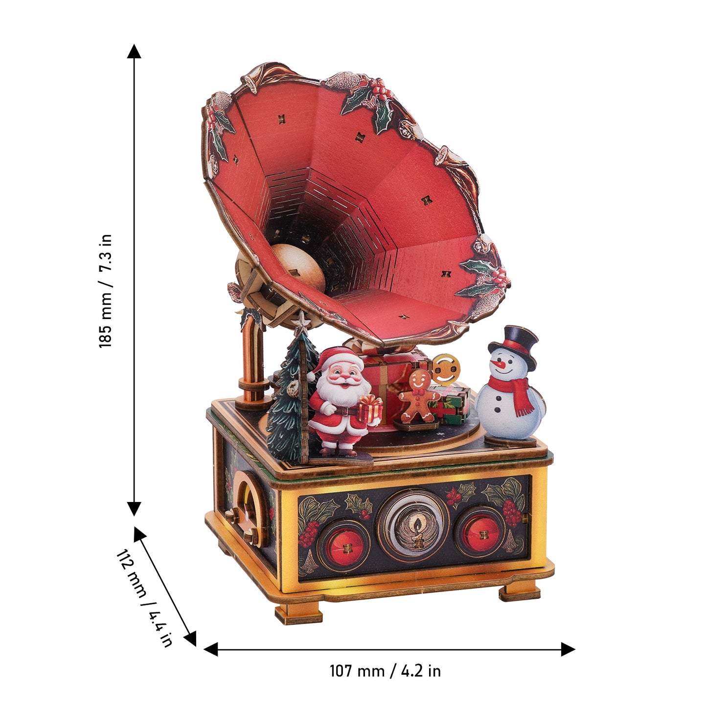 Christmas Tree Carol Mechanical DlY Kit, 3D Wooden Music Box