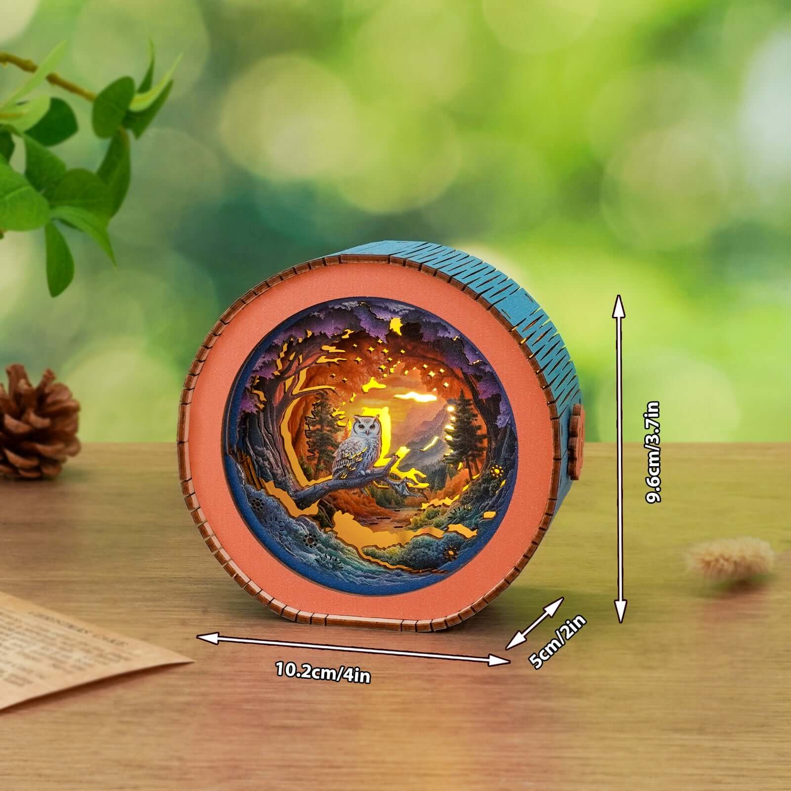 Forest Fantasy Owl - 3D Wooden Puzzle Night Light