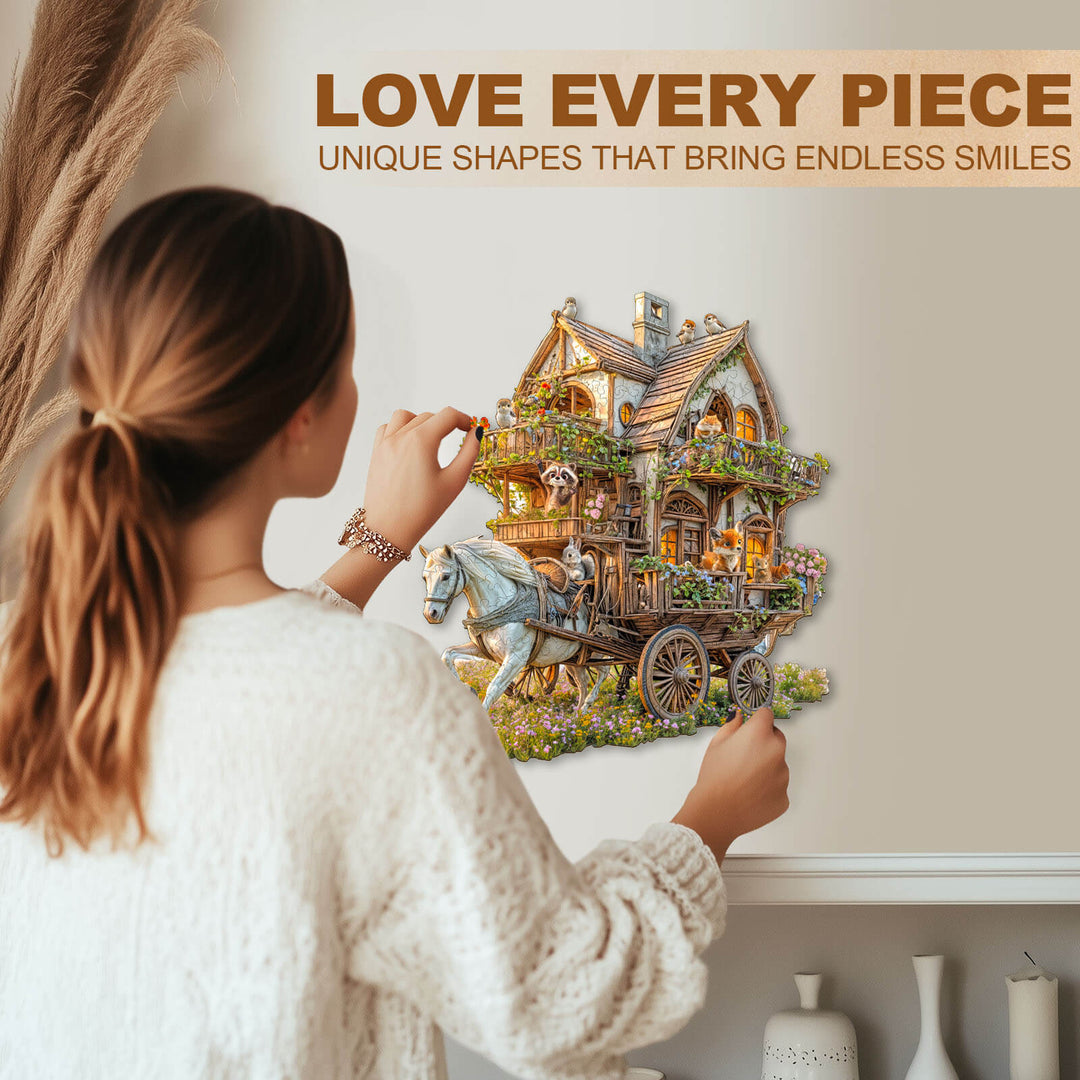 Animal carriage Wooden Jigsaw Puzzle
