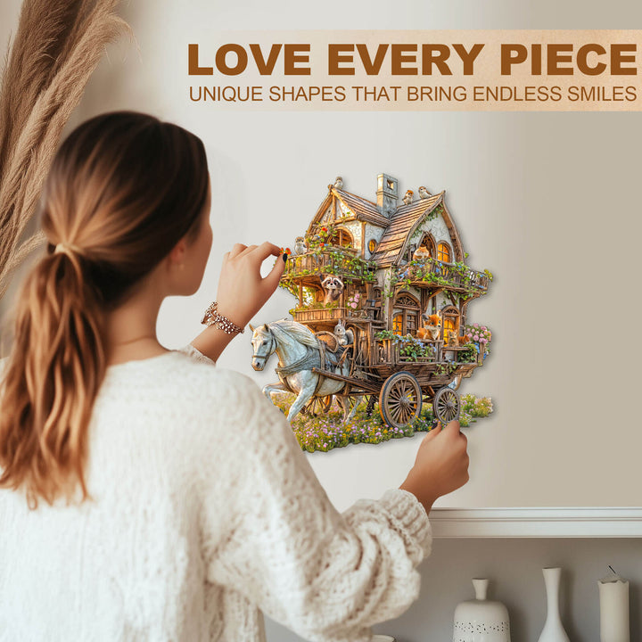 Animal carriage Wooden Jigsaw Puzzle