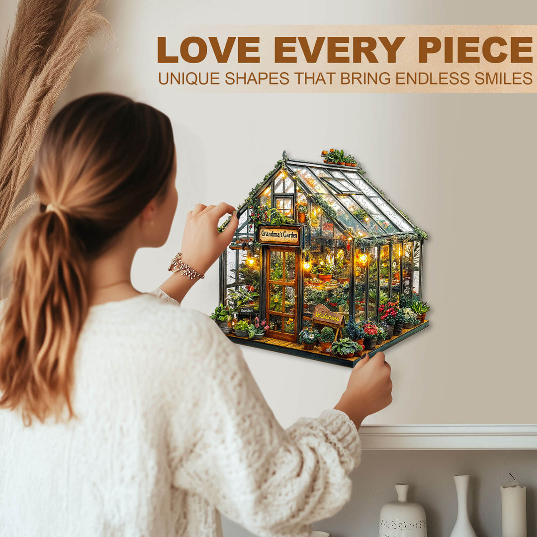 Grandma's Garden Wooden Jigsaw Puzzle