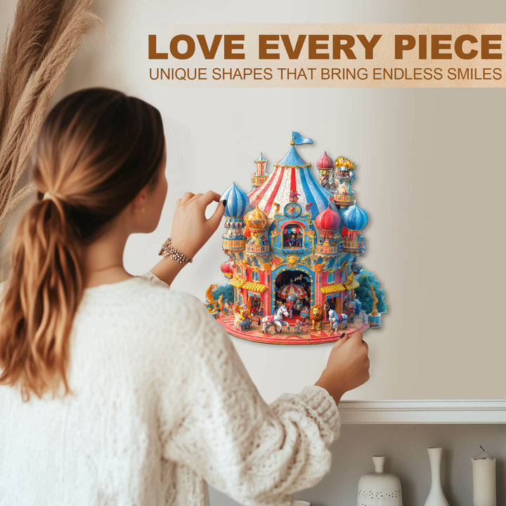 Colorful Circus Wooden Jigsaw Puzzle