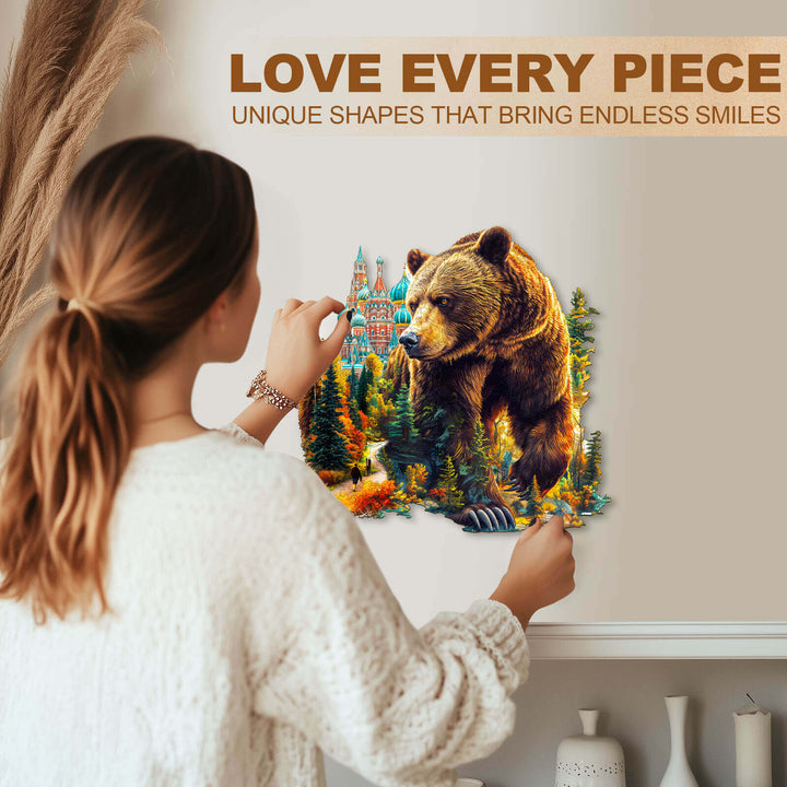 Bear and Basilica Wooden Jigsaw Puzzle