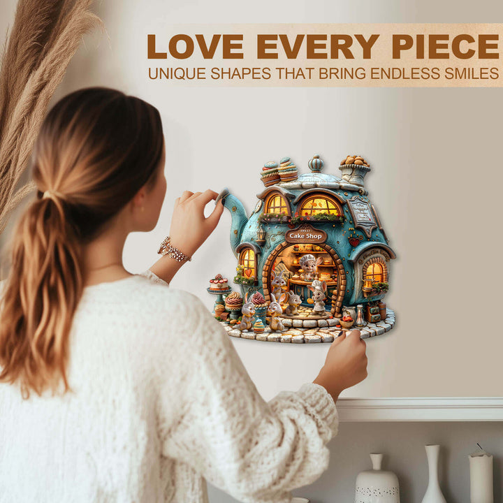 Rabbit's Cake Shop Wooden Jigsaw Puzzle