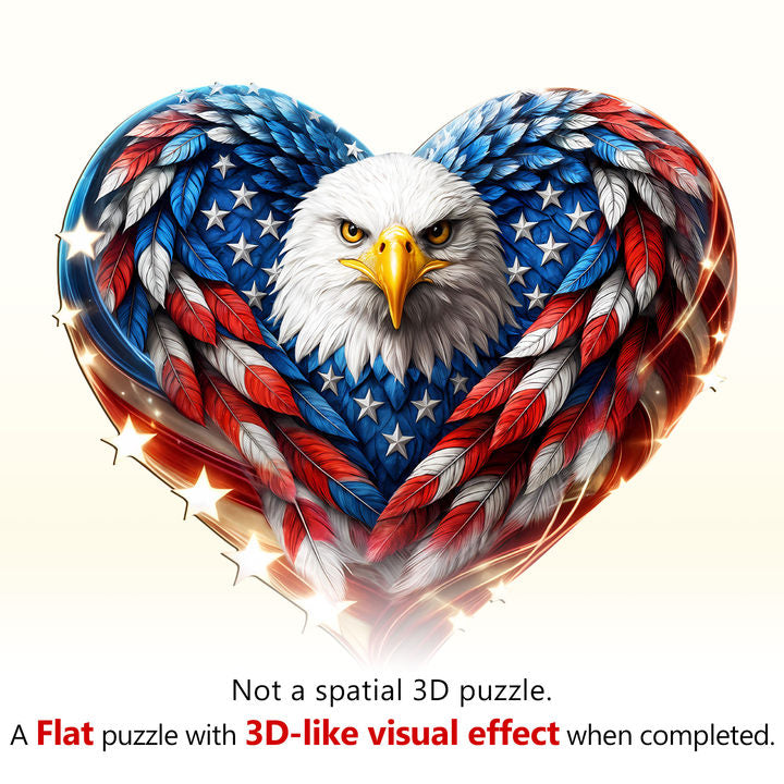 Patriotic Eagle-2 Wooden Jigsaw Puzzle