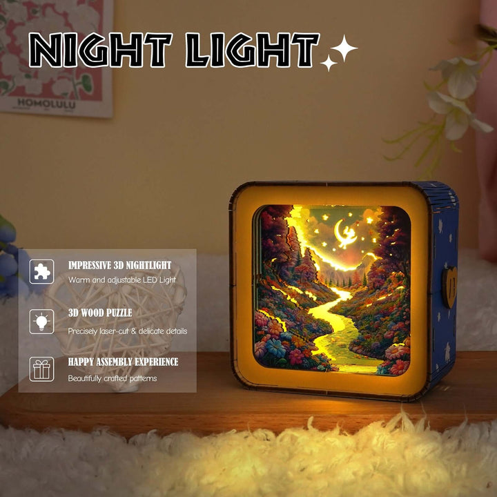 Dream Forest - 3D Wooden Puzzle Night Light Kit