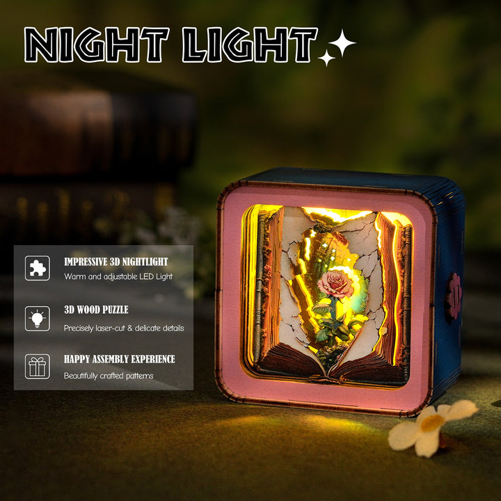 Blooming Story - 3D Wooden Puzzle Night Light Kit
